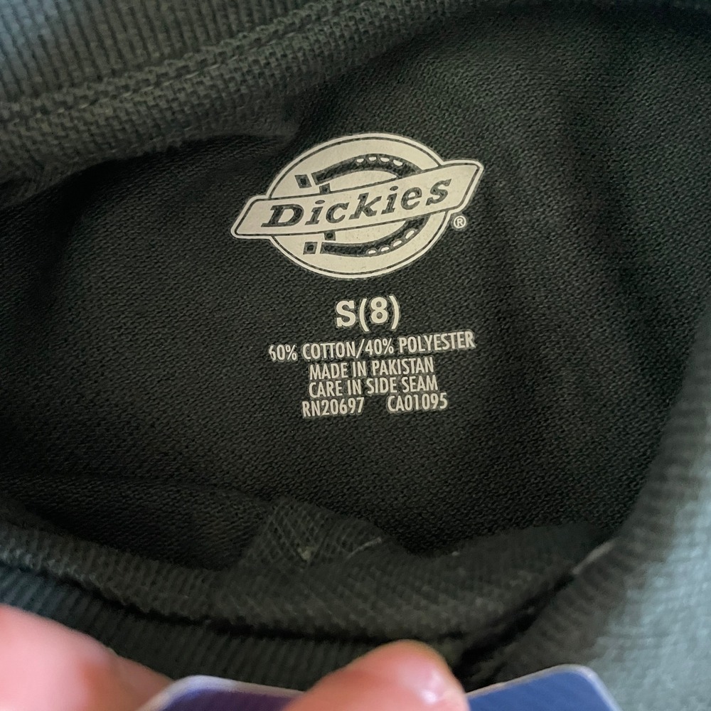 NWT Dickies Kids Pique Polo sz Small Shirt Hunter Green Short Sleeve 8/10 Casual - Picture 3 of 7